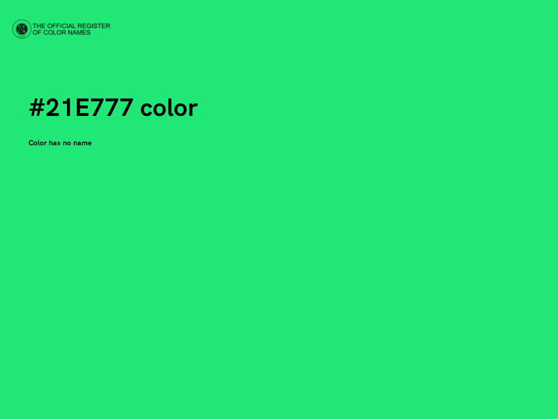 #21E777 color image