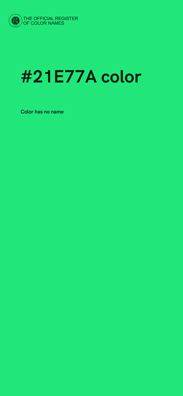 #21E77A color image