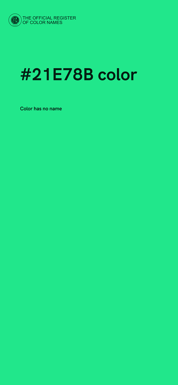 #21E78B color image