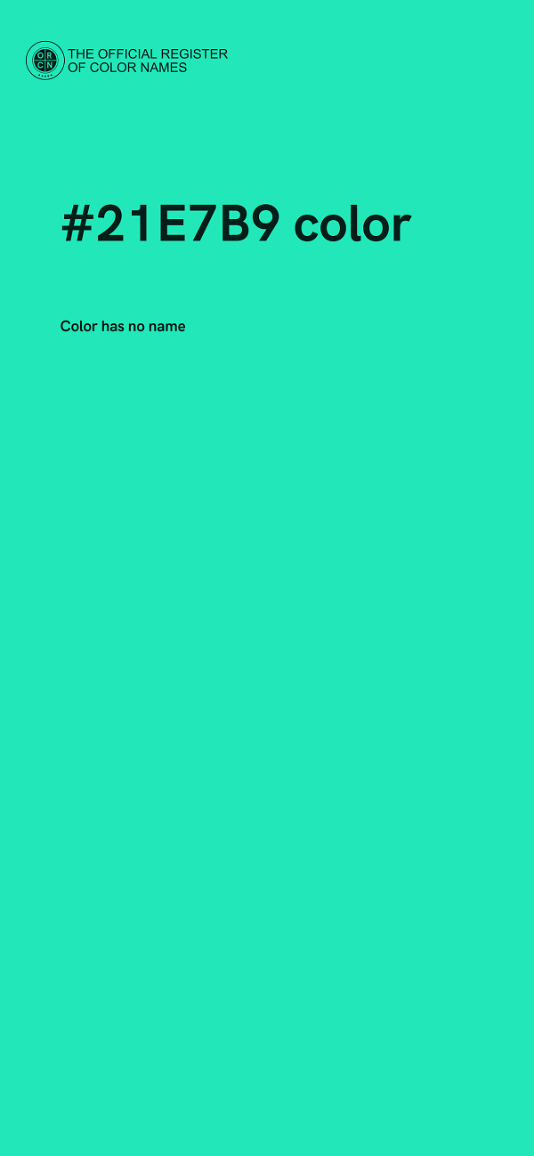 #21E7B9 color image