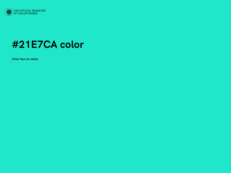 #21E7CA color image