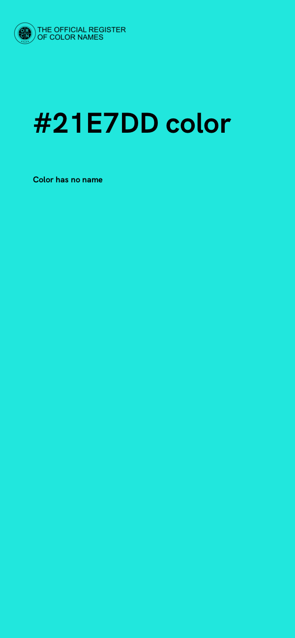 #21E7DD color image