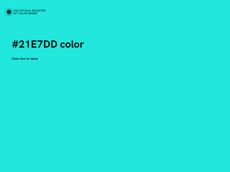 #21E7DD color image