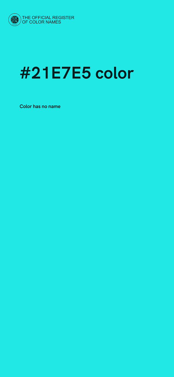 #21E7E5 color image