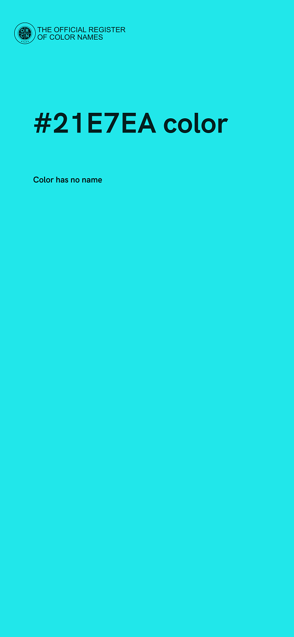 #21E7EA color image