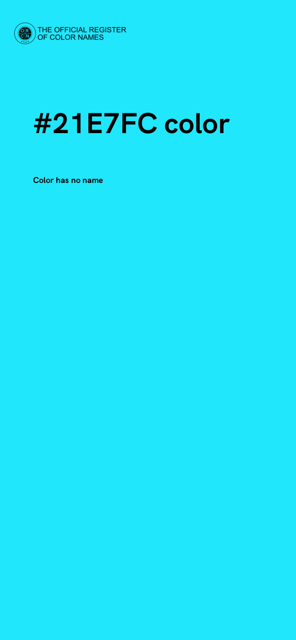 #21E7FC color image