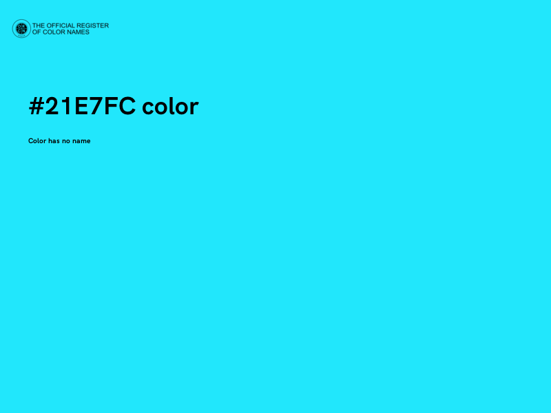 #21E7FC color image