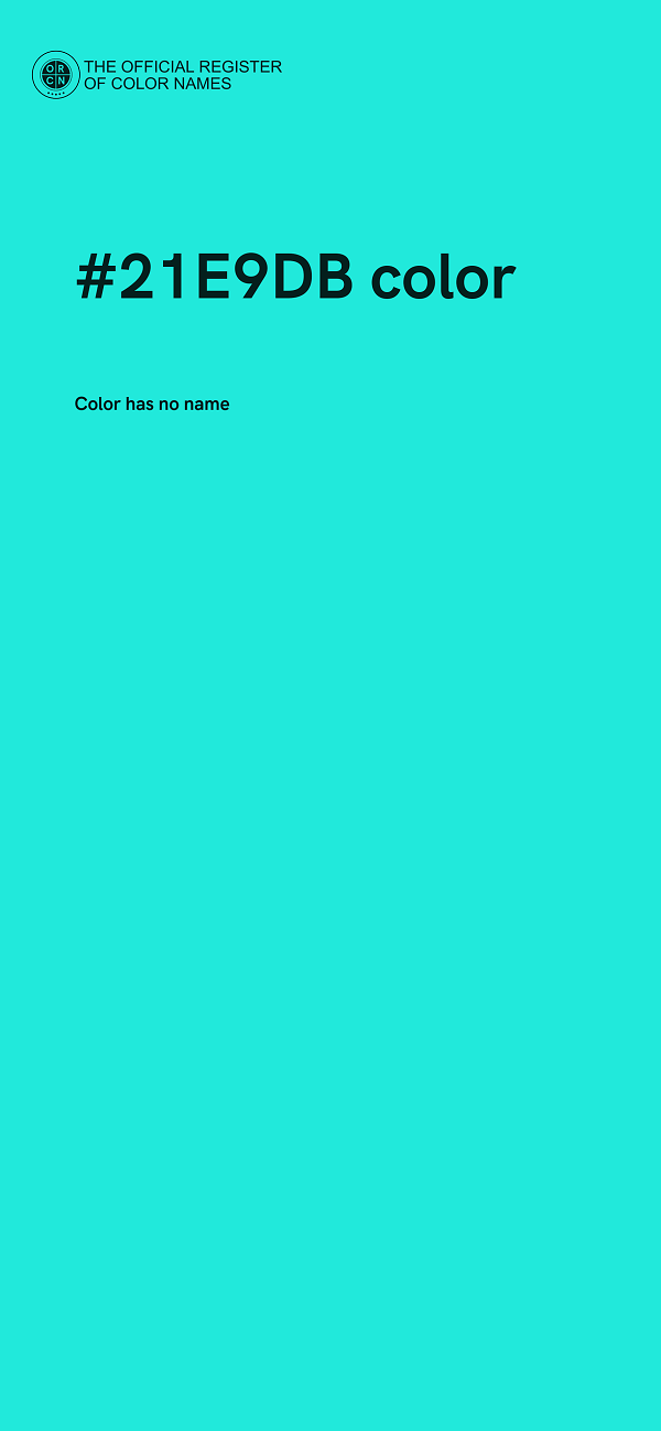 #21E9DB color image