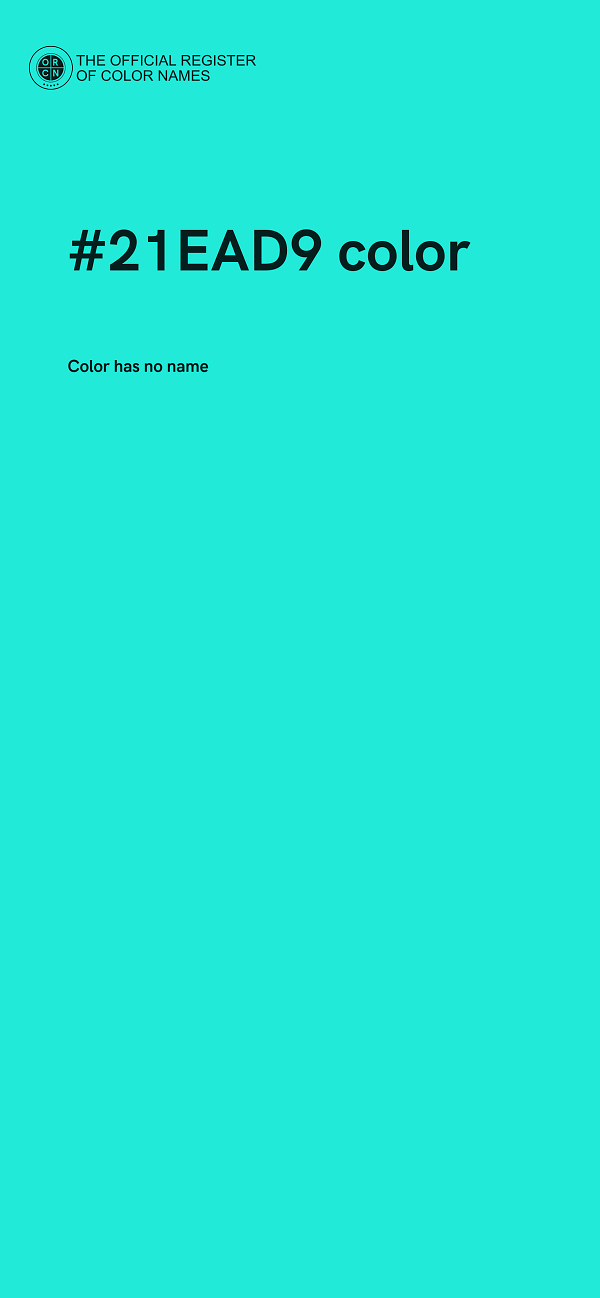 #21EAD9 color image