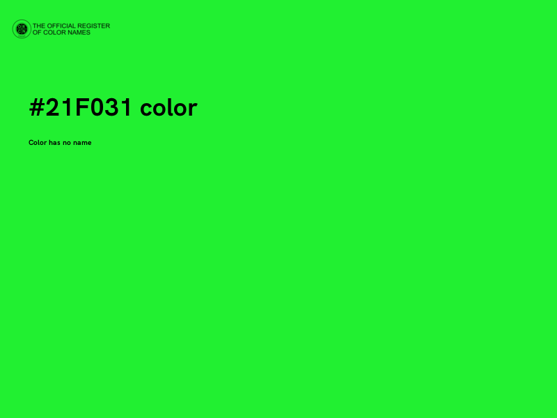 #21F031 color image