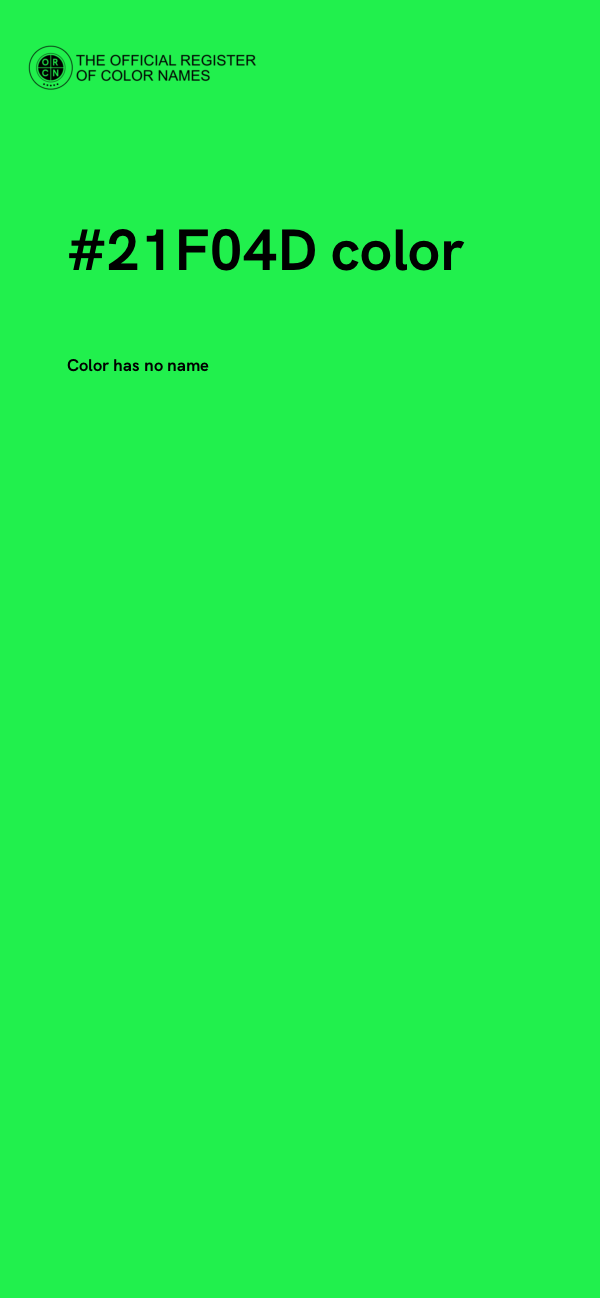 #21F04D color image