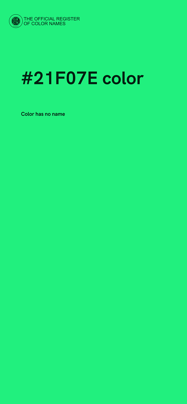 #21F07E color image