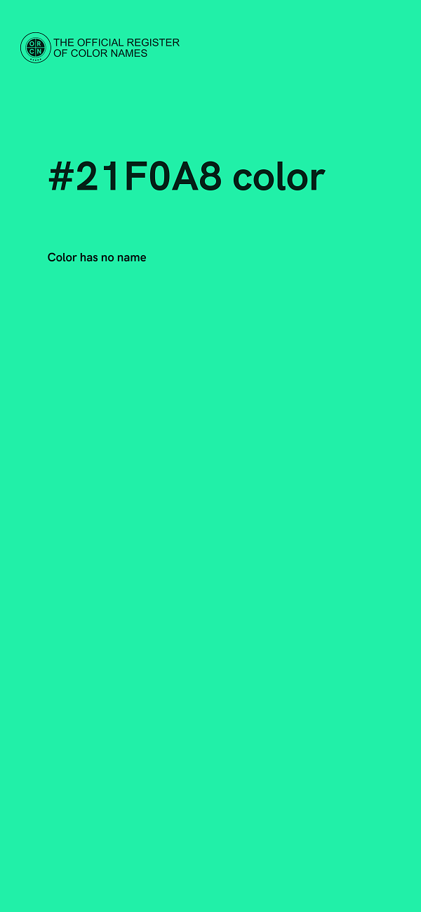 #21F0A8 color image