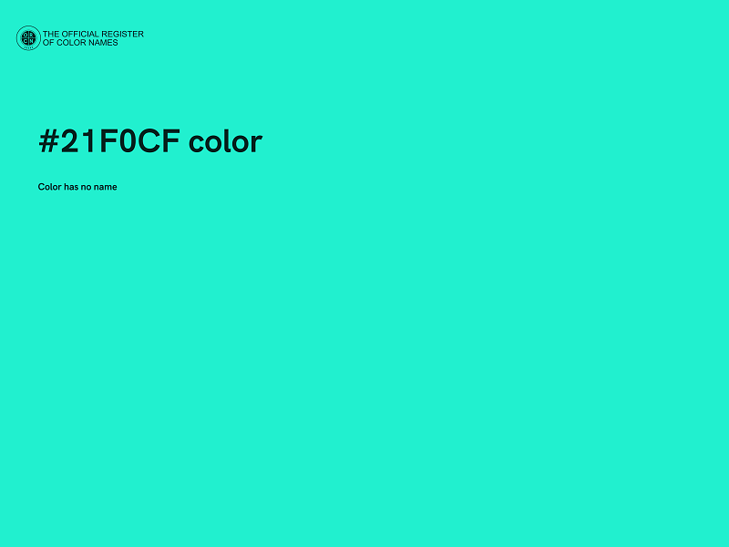 #21F0CF color image