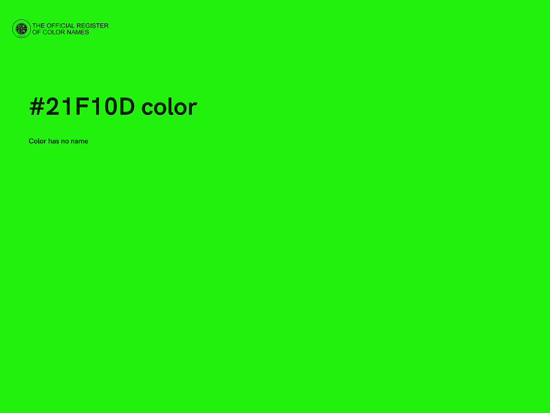 #21F10D color image