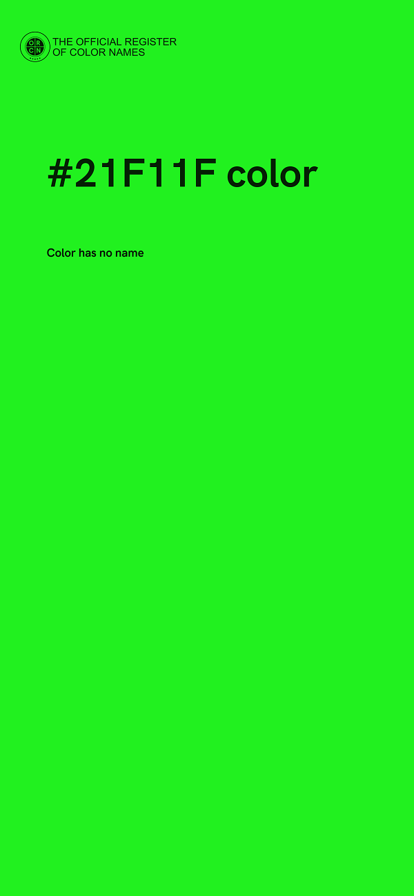 #21F11F color image