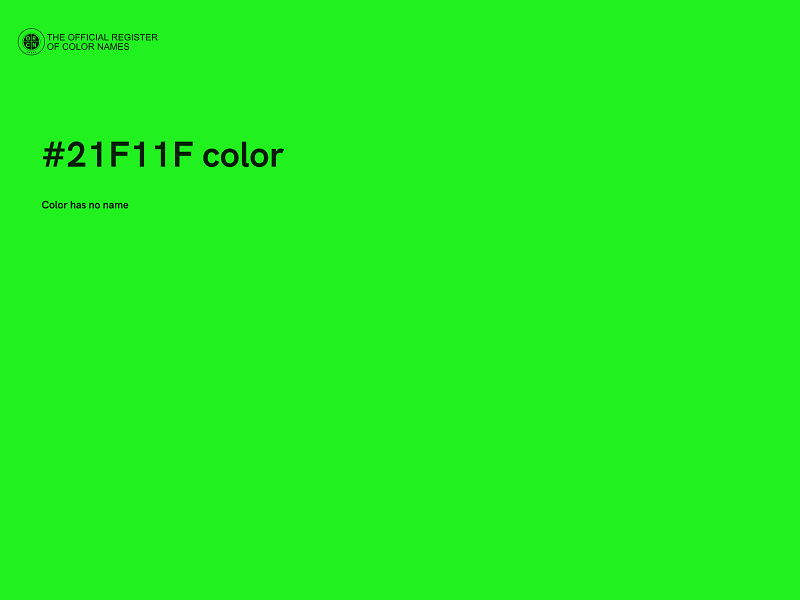 #21F11F color image