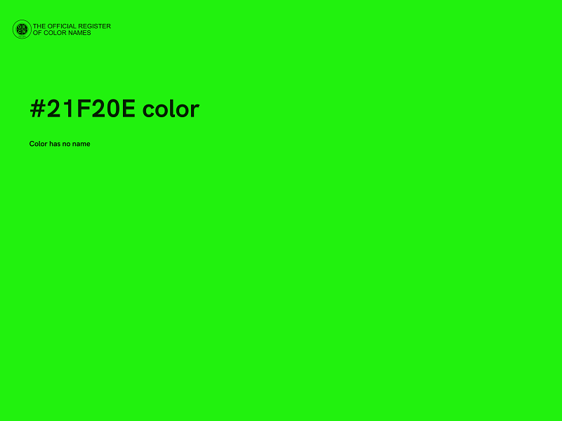 #21F20E color image