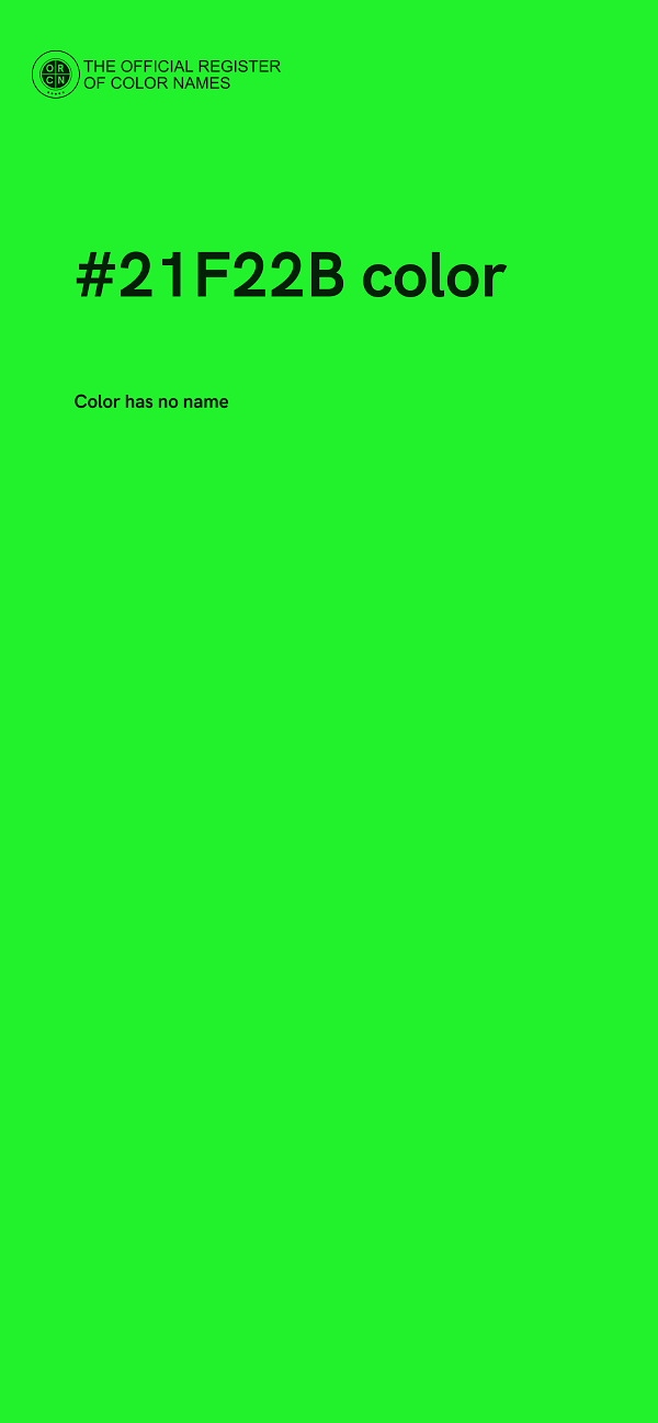 #21F22B color image