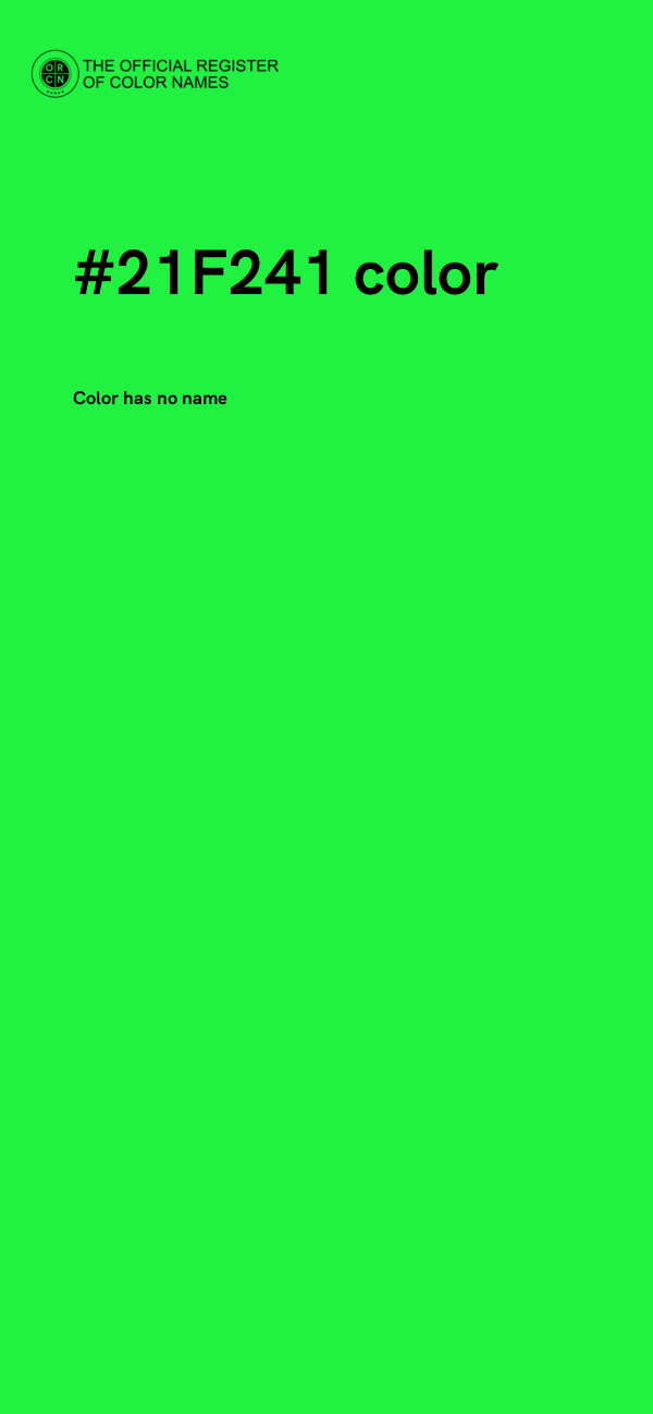 #21F241 color image