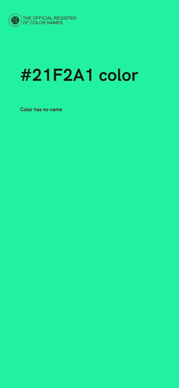 #21F2A1 color image