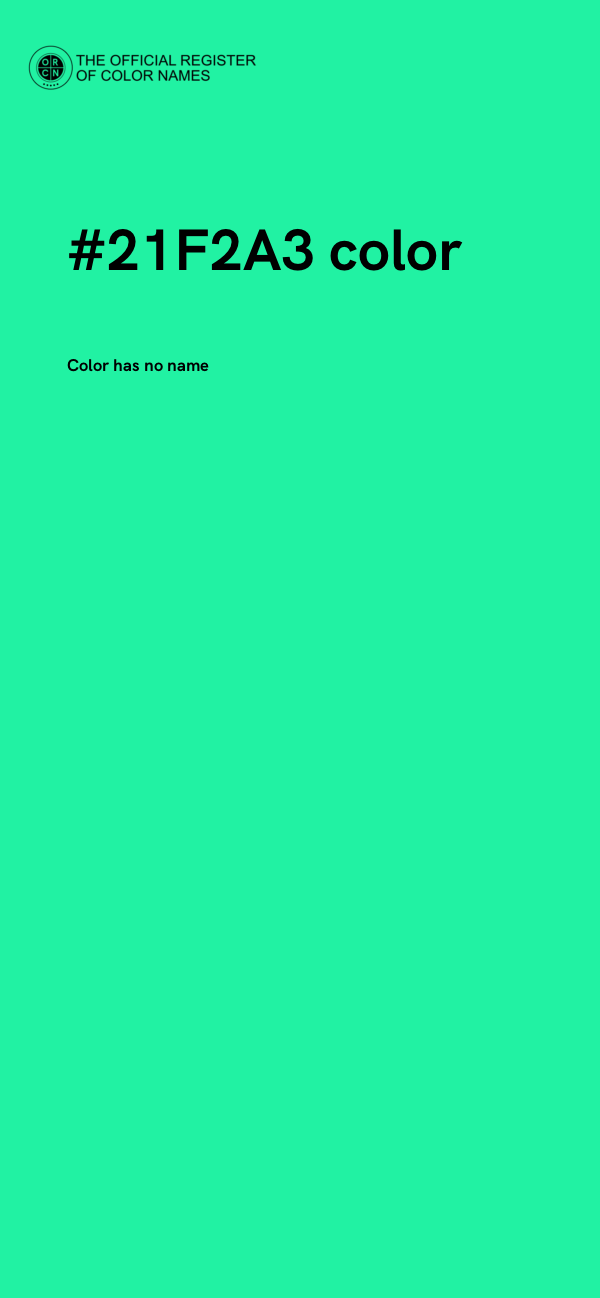 #21F2A3 color image
