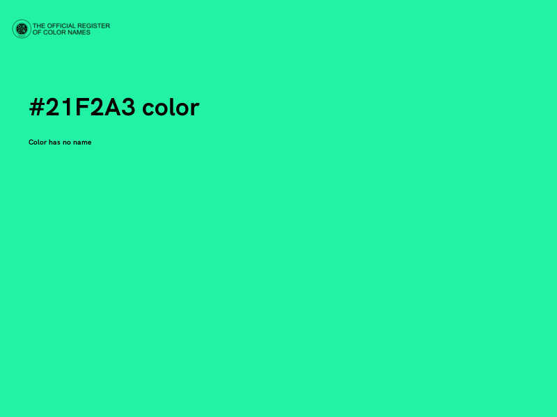 #21F2A3 color image