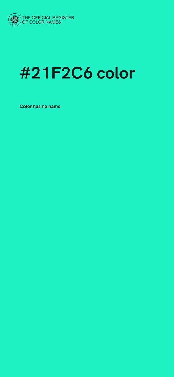 #21F2C6 color image
