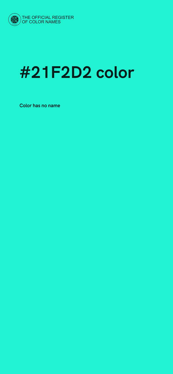 #21F2D2 color image