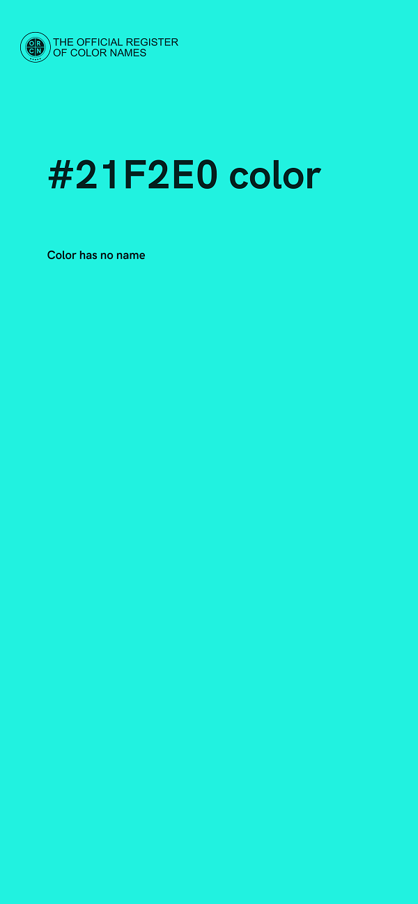 #21F2E0 color image