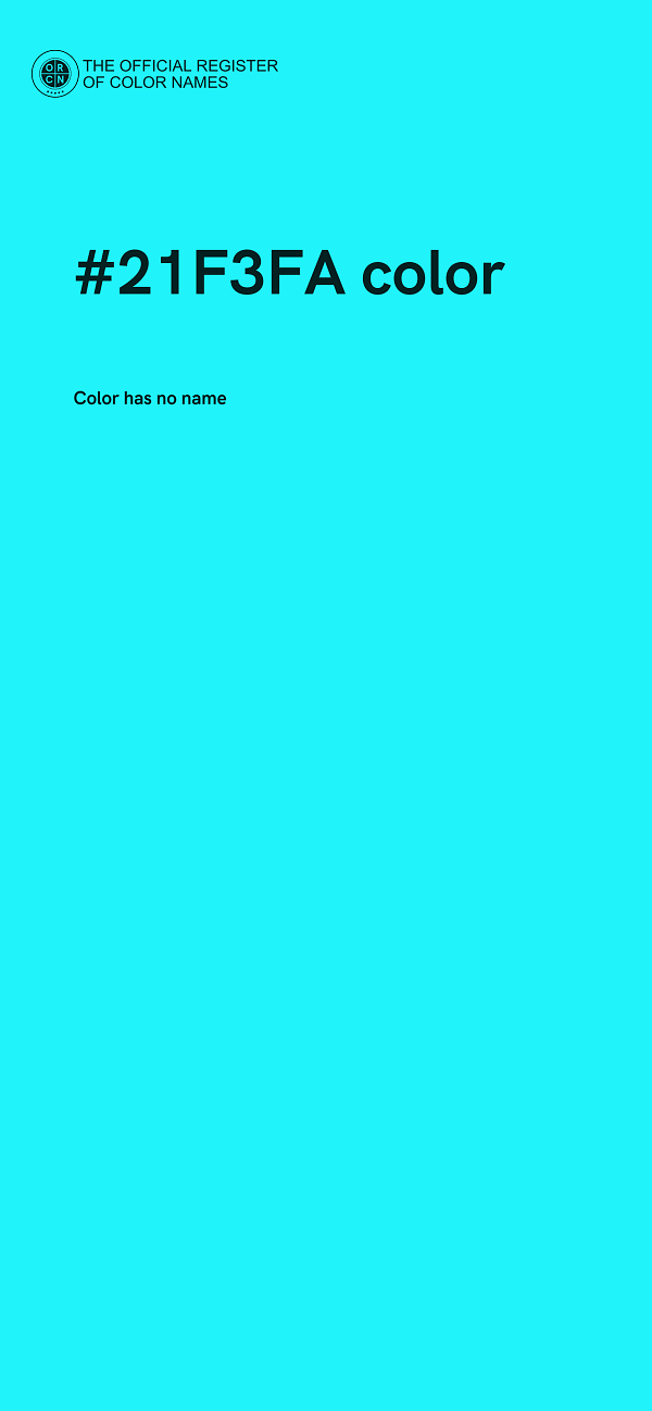 #21F3FA color image