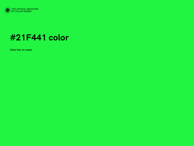 #21F441 color image