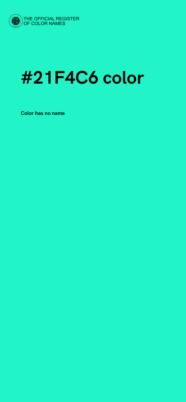 #21F4C6 color image