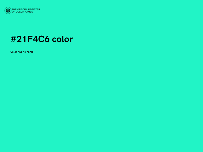 #21F4C6 color image