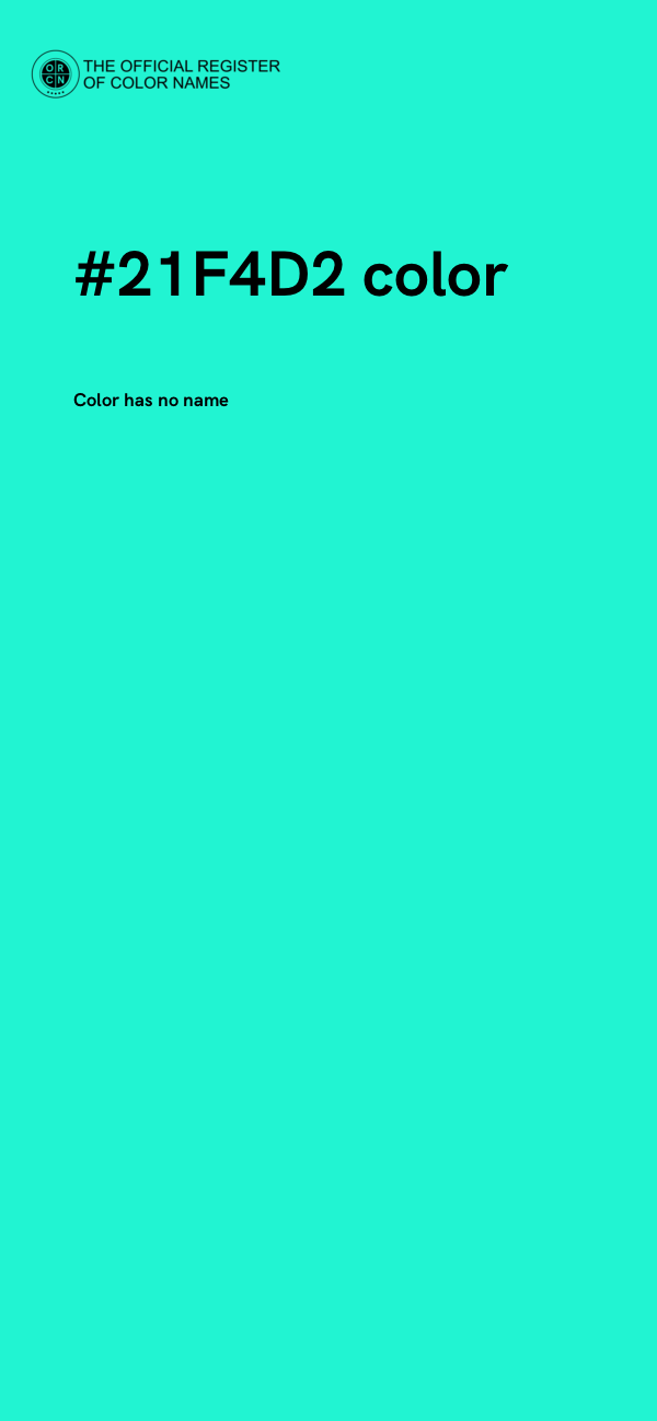 #21F4D2 color image