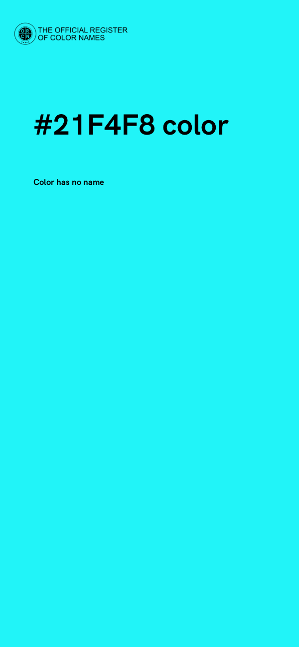 #21F4F8 color image