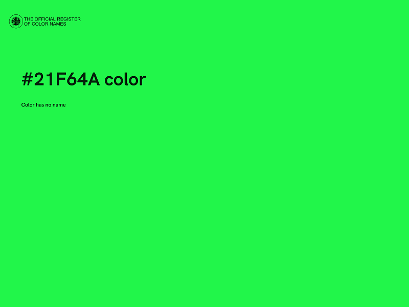 #21F64A color image