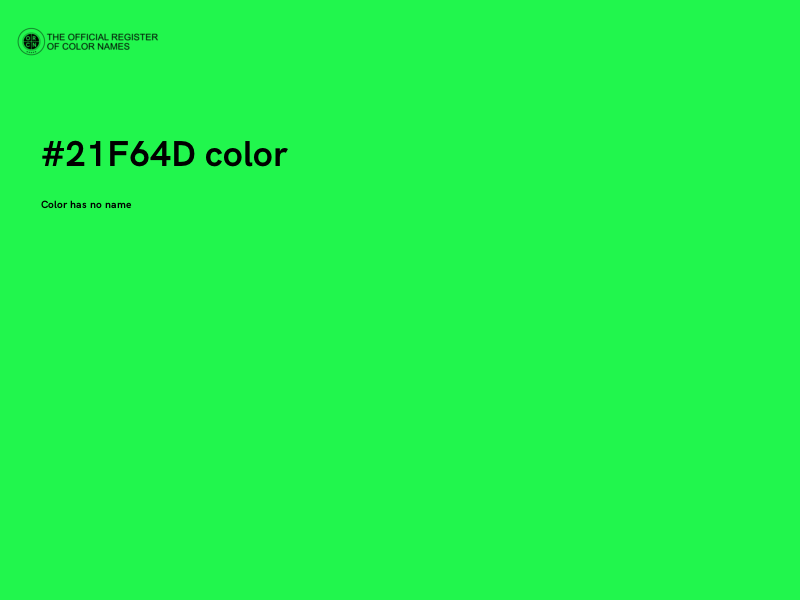 #21F64D color image