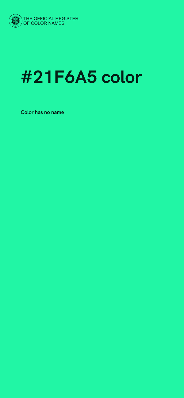 #21F6A5 color image