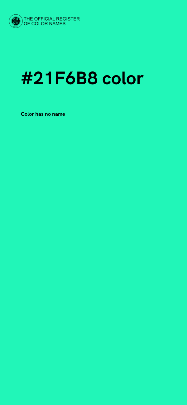 #21F6B8 color image