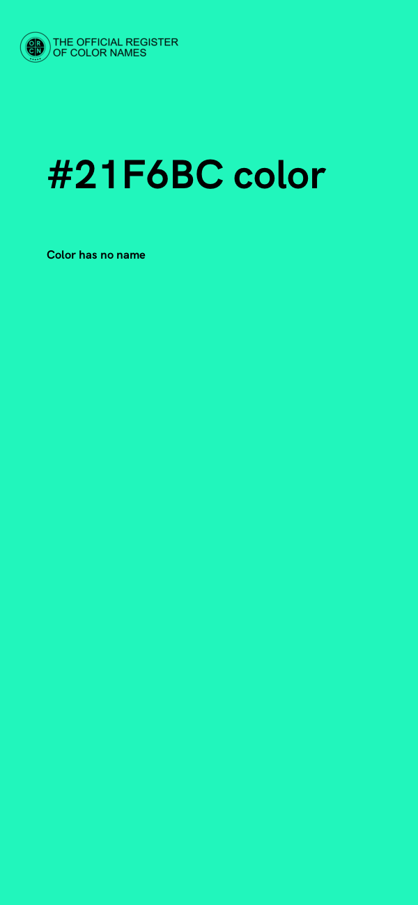 #21F6BC color image