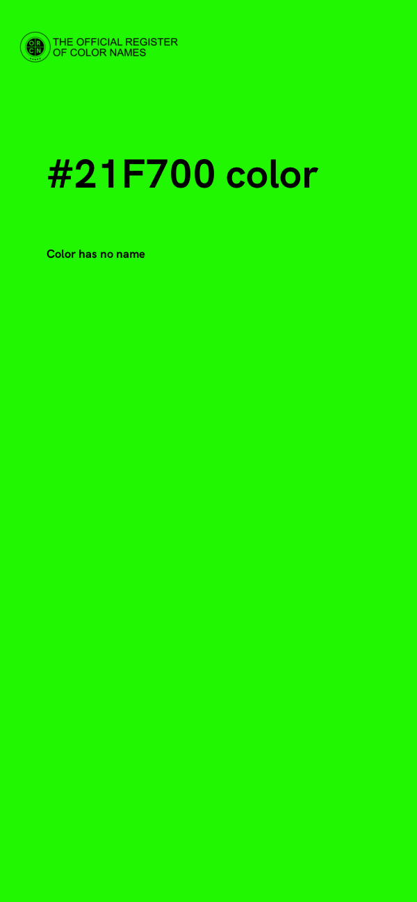 #21F700 color image