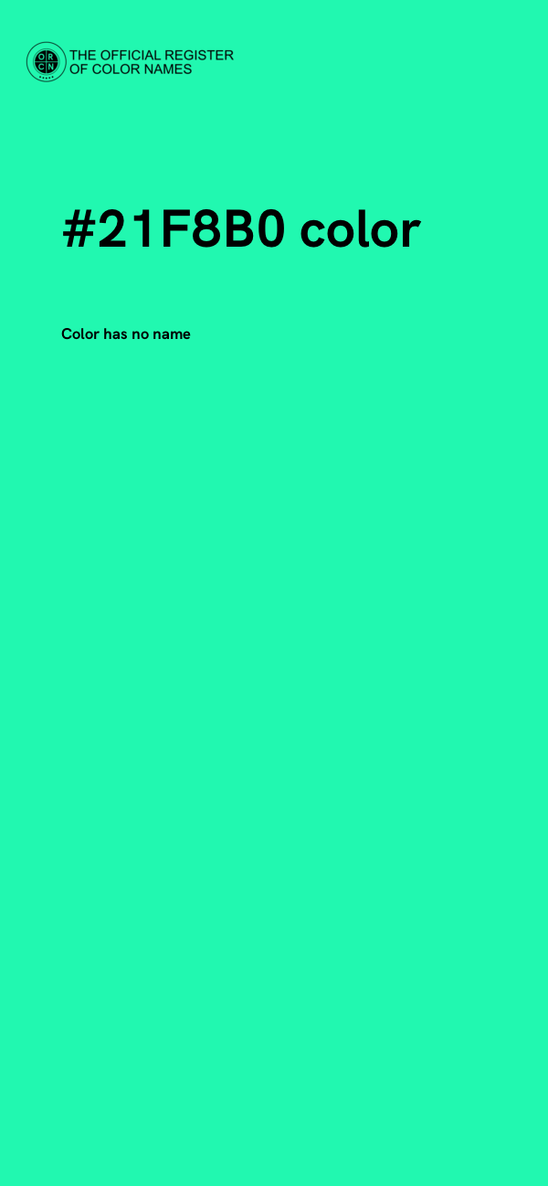 #21F8B0 color image