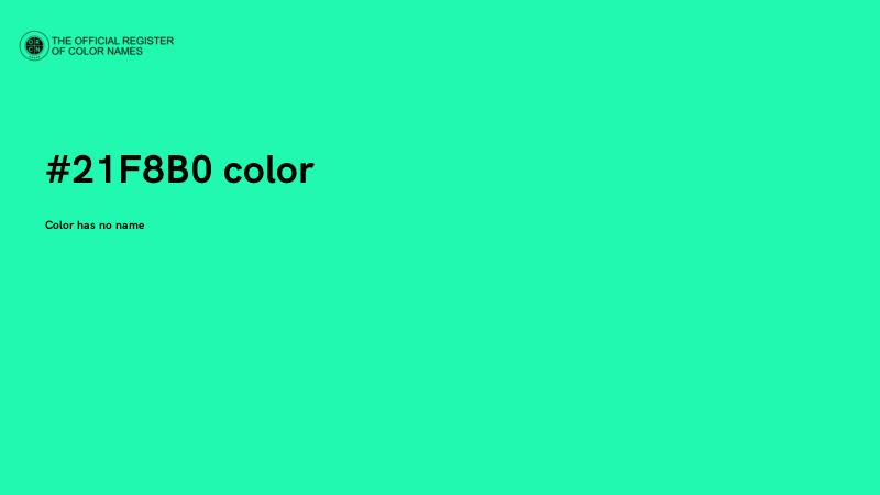 #21F8B0 color image