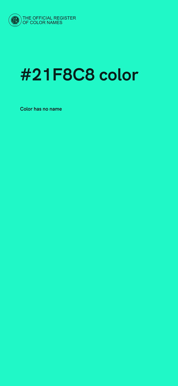 #21F8C8 color image