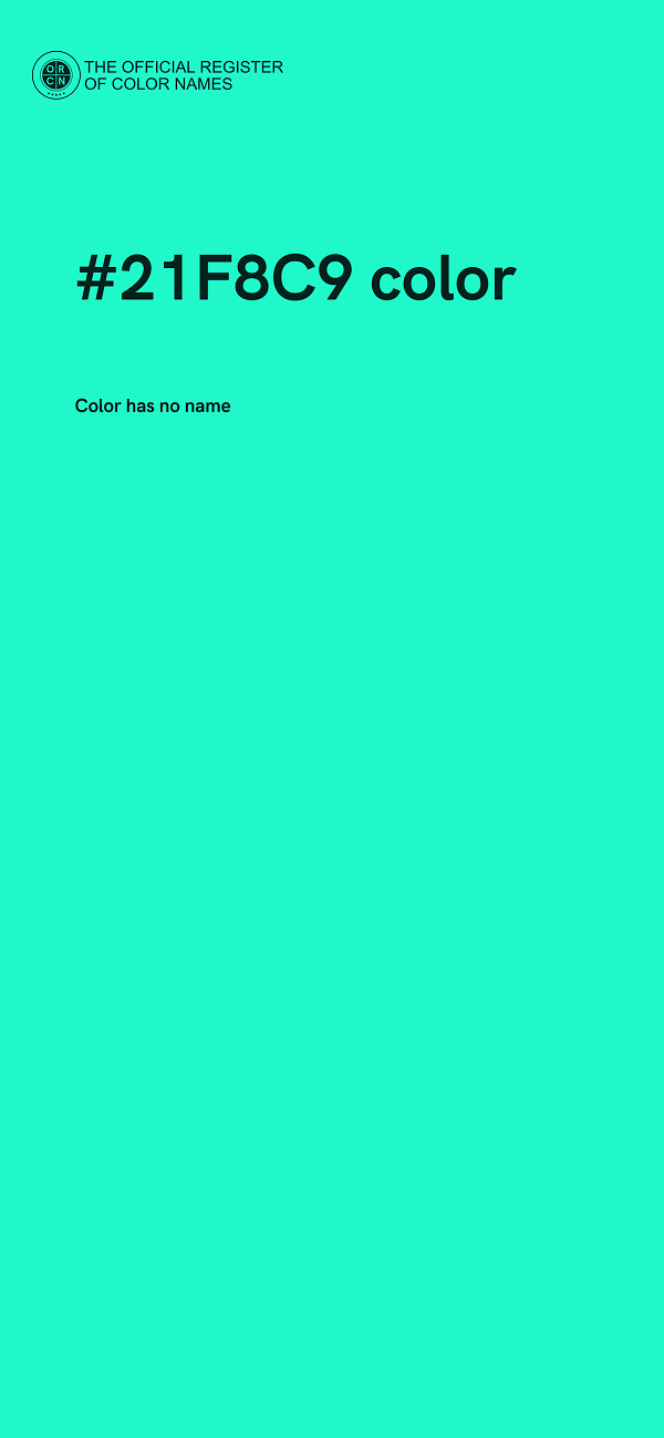 #21F8C9 color image