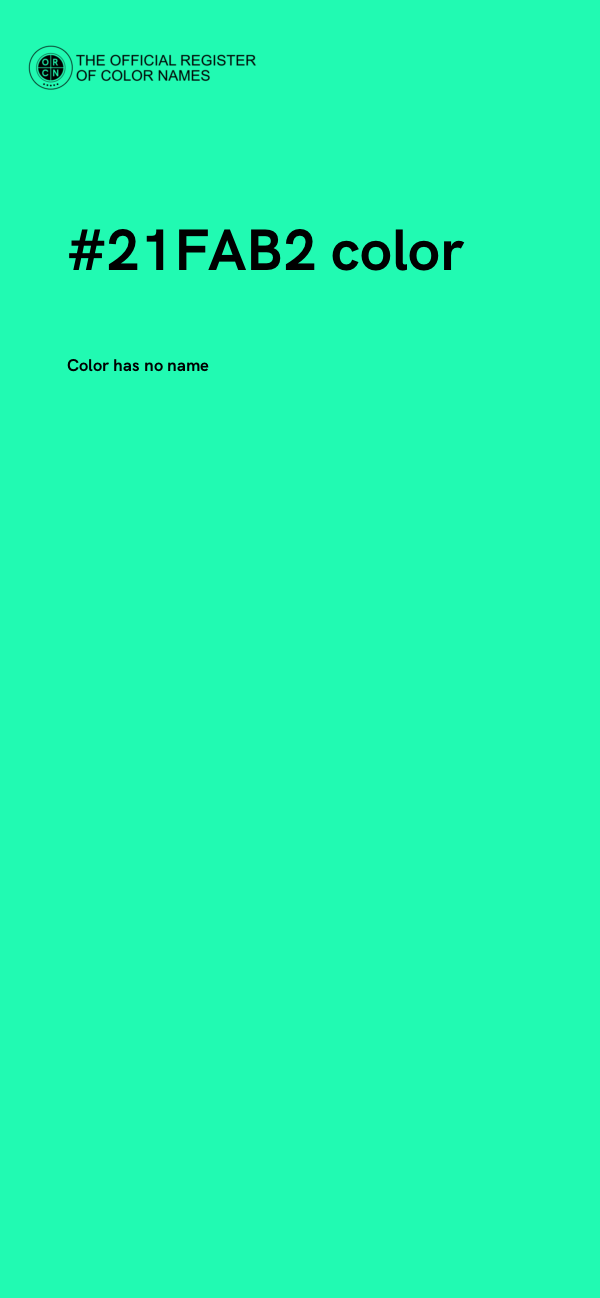 #21FAB2 color image