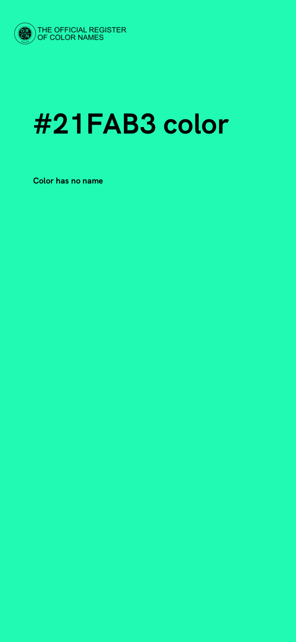 #21FAB3 color image