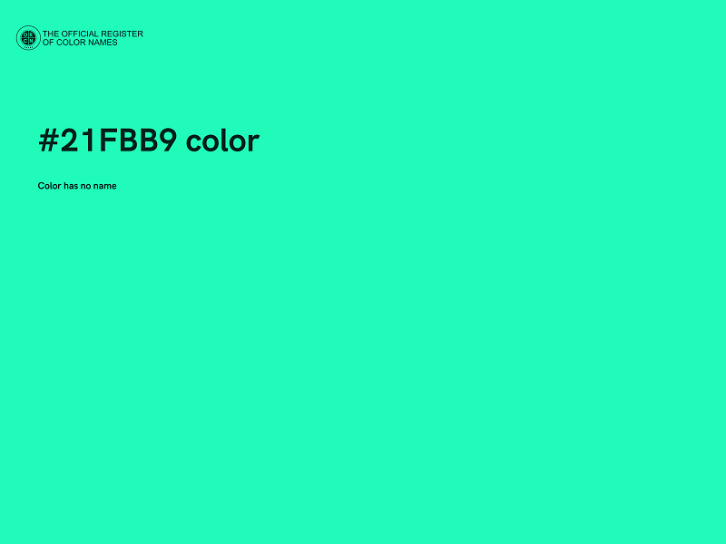 #21FBB9 color image