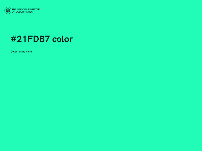#21FDB7 color image
